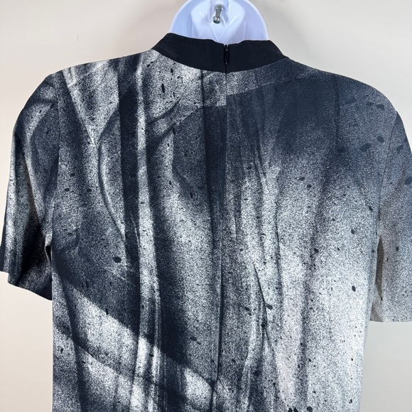 Go by Go Silk 100% Silk Black Gray Marble Print Women's Dress Size Small - Picture 9 of 15